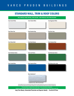 Roof and Wall Panel Colors