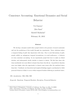 Conscience Accounting: Emotional Dynamics and Social Behavior