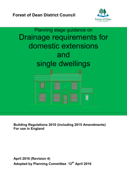 Drainage requirements for domestic extensions and single dwellings