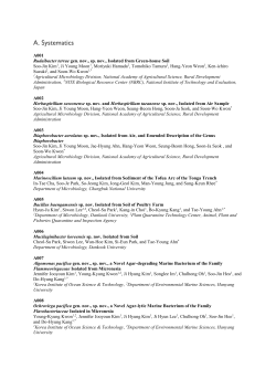 A. Systematics A001 Rudaibacter terrae gen. nov., sp. nov., Isolated