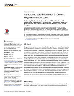 Aerobic Microbial Respiration In Oceanic Oxygen Minimum Zones