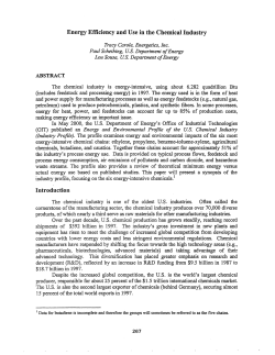 Energy Efficiency and Use in the Chemical Industry