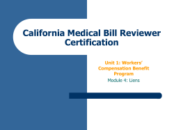 California Medical Bill Reviewer Certification