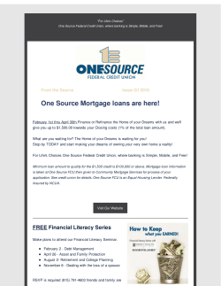 One Source Mortgage loans are here!