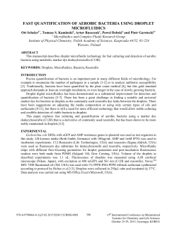 T.023a FAST QUANTIFICATION OF AEROBIC BACTERIA USING