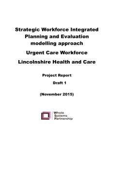 Urgent Care Workforce - The Whole Systems Partnership