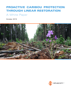 Proactive Caribou Protection Through Linear Restoration