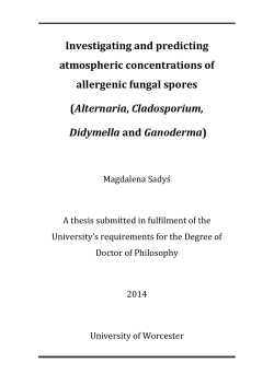 Investigating and predicting atmospheric concentrations of