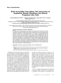 Brief Azacytidine Step Allows The Conversion of Suspension