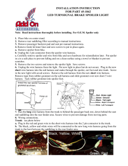 installation instruction for part 45-1842 led turnsignal brake spoiler