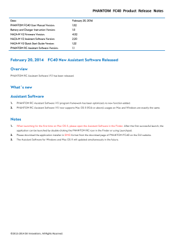 PHANTOM FC40 Product Release Notes February 20, 2014