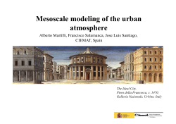Mesoscale modeling of the urban Mesoscale modeling of the