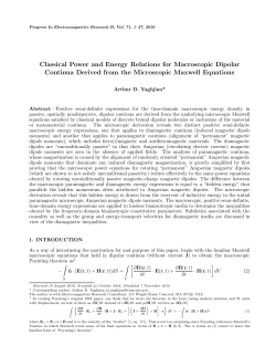 Classical Power and Energy Relations for Macroscopic Dipolar