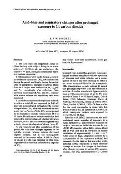 Acid-Base and Respiratory Changes after