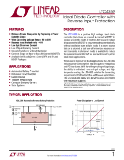 LTC4359 - Ideal Diode Controller with Reverse