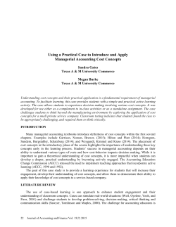 Using a Practical Case to Introduce and Apply Managerial