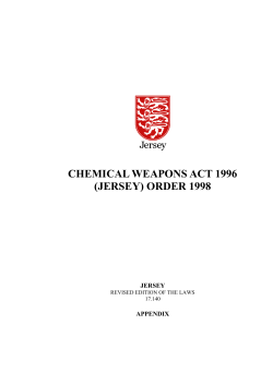 Chemical Weapons Act 1996 (Jersey) Order 1998