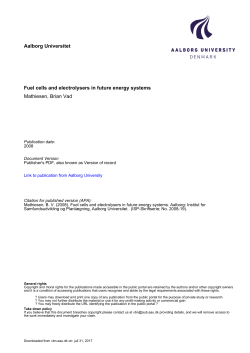 Aalborg Universitet Fuel cells and electrolysers in future energy