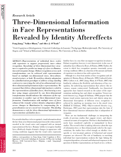 Three-Dimensional Information in Face Representations Revealed