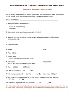 dag hammarskj&ouml;ld journalism fellowship application