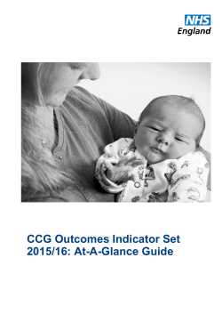 CCG Outcomes Indicator Set 2015/16: At-A-Glance