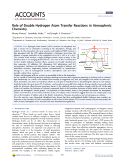 Role of Double Hydrogen Atom Transfer Reactions in Atmospheric
