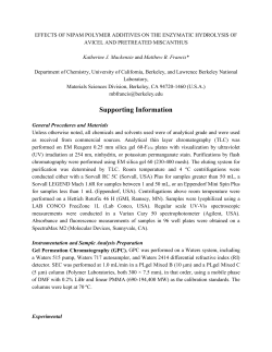 EFFECTS OF NIPAM POLYMER ADDITIVES ON THE ENZYMATIC