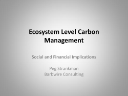 Ecosystem Level Carbon Management - Alberta Innovates