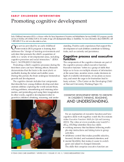 Promoting cognitive development