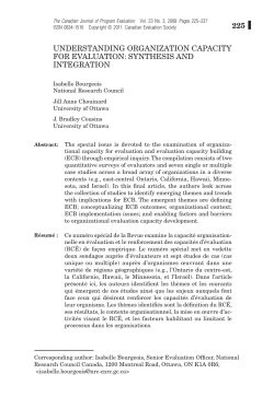 225 understanding organization capacity for evaluation: synthesis