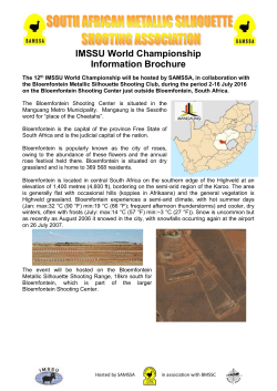 12th IMSSU World Championship Information Brochure The 12th