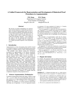 An Unified Framework for Dialectical Proof Procedure in