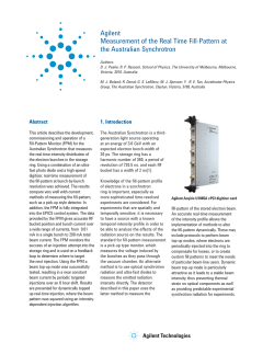 Agilent Measurement of the Real Time Fill-Pattern at the