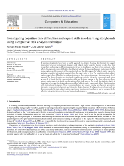 Investigating cognitive task difficulties and expert skills