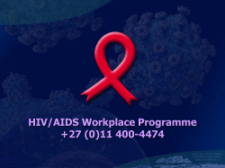 HIV/Aids workplace programme: a presentation