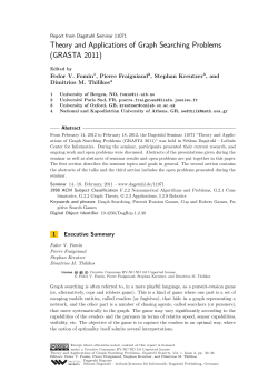 Theory and Applications of Graph Searching Problems