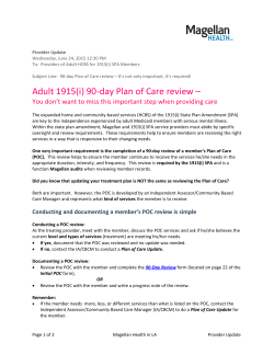 90-day Plan of Care review