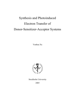 Synthesis and Photoinduced Electron Transfer of Donor