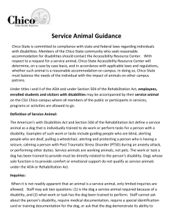 Definition of Service Animal
