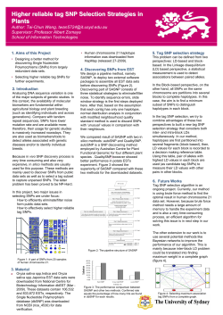 Higher reliable tag SNP Selection Strategies in Plants