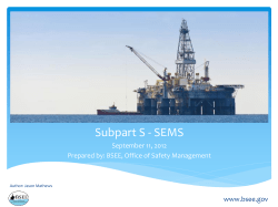 BSEE SCIA SEMS