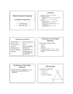 Nature-Inspired Computing Overview Prediction by Finite State