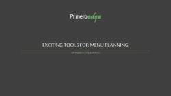 Exciting Tools for Menu Planning