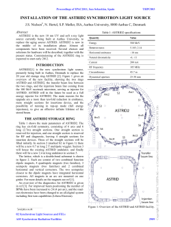 Installation of the ASTRID2 Synchrotron Light Source