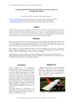 A PORTABLE MONOPULSE TRACKING ANTENNA FOR UAV