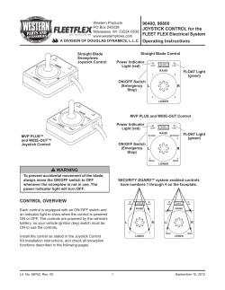 OI Joystick Control FLEET FLEX WP #49700/96800