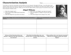 Characterization Analysis