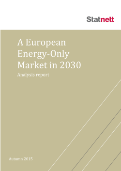 A European Energy-Only Market in 2030