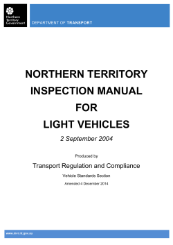 Light Vehicle Inspection Manual