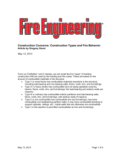 Construction Types and Fire Behavior
